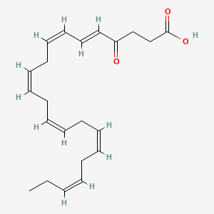 Chemical structure of 4-oxo Docosahexaenoic Acid