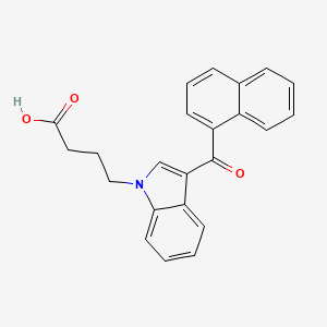 Chemical structure of JWH 073 N-butanoic acid metabolite