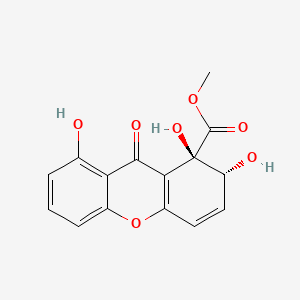 Chemical structure of Globosuxanthone A