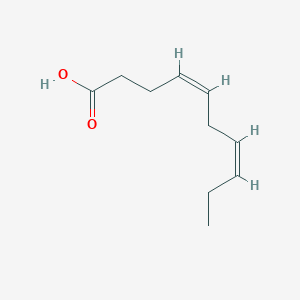 Chemical structure of 4(Z),7(Z)-Decadienoic Acid
