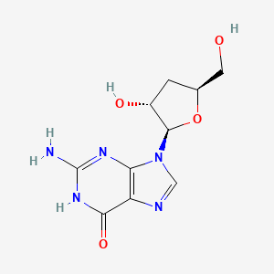 Chemical structure of 3-Deoxyguanosine