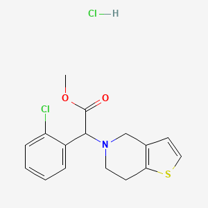Chemical structure of (±)-Clopidogrel (hydrochloride)