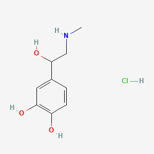 Chemical structure of (+-)-Epinephrine hydrochloride