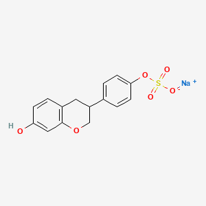 Chemical structure of R,S Equol 4'-Sulfate Sodium Salt