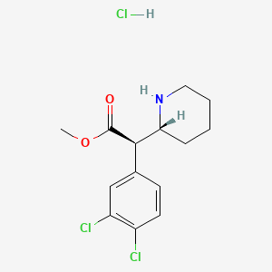 Chemical structure of 3,4-dichloromethylphenidate HCl