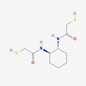 Chemical structure of (±)-trans-1,2-Bis(2-mercaptoacetamido)cyclohexane