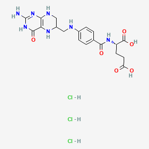 Chemical structure of Tetrahydrofolic acid (trihydrochloride)