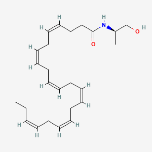 Chemical structure of (R)-(+)-Docosahexaenyl-1'-Hydroxy-2'-Propylamide