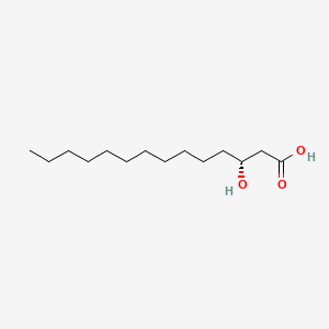 Chemical structure of (R)-3-hydroxy Myristic Acid