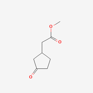 Chemical structure of Methyl 2-(3-oxocyclopentyl)acetate