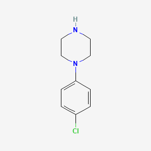 Chemical structure of 1-(4-Chlorophenyl)piperazine