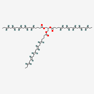 Chemical structure of 1,2,3-Trieicosapentaenoyl glycerol