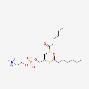 Chemical structure of 1,2-bis(Heptanoylthio)glycerophosphocholine