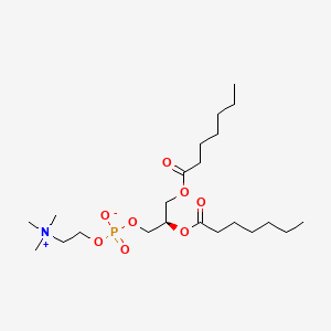 Chemical structure of 1,2-Diheptanoyl-sn-glycero-3-PC
