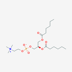 Chemical structure of 1,2-Dihexanoyl-sn-glycero-3-PC