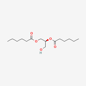 Chemical structure of 1,2-Dihexanoyl-sn-glycerol