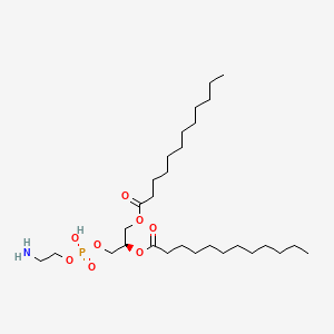 Chemical structure of 1,2-Dilauroyl-sn-glycero-3-PE