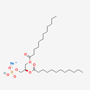 Chemical structure of 1,2-Dilauroyl-sn-glycero-3-phosphate (sodium salt)