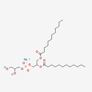 Chemical structure of 1,2-Dilauroyl-sn-glycero-3-phospho-(2R)-glycerol (sodium salt)