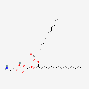 Chemical structure of 1,2-Dimyristoyl-sn-glycero-3-PE