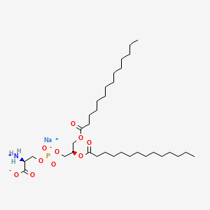 Chemical structure of 1,2-Dimyristoyl-sn-glycero-3-PS (sodium salt)