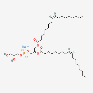 Chemical structure of 1,2-Dioleoyl-sn-glycero-3-PG (sodium salt)