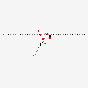 Chemical structure of 1,2-Dipalmitoyl-3-Octanoyl-rac-glycerol