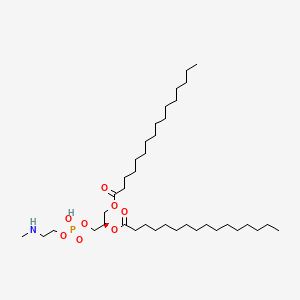 Chemical structure of 1,2-Dipalmitoyl-sn-glycero-3-N-methyl-PE