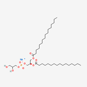 Chemical structure of 1,2-Dipalmitoyl-sn-glycero-3-PG (sodium salt)