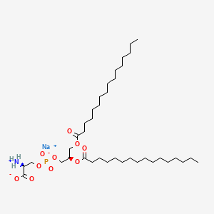 Chemical structure of 1,2-Dipalmitoyl-sn-glycero-3-PS (sodium salt)