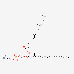Chemical structure of 1,2-Diphytanoyl-sn-glycero-3-PE