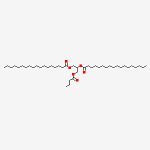 Chemical structure of Glyceryl 1-butyrate distearate