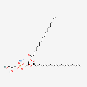 Chemical structure of 1,2-Distearoyl-sn-glycero-3-PG (sodium salt)