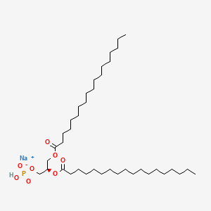 Chemical structure of 1,2-Distearoyl-sn-glycero-3-phosphate (sodium salt)