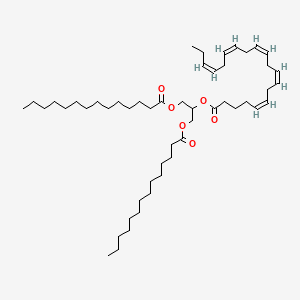 Chemical structure of 1,3-Dimyristoyl-2-Eicosapentaenoyl-rac-glycerol