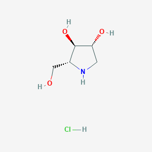 Chemical structure of 1,4-Dideoxy-1,4-imino-D-arabinitol hydrochloride