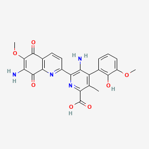 Chemical structure of 10'-Desmethoxystreptonigrin
