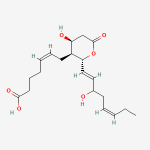 Chemical structure of 11-Dehydrothromboxane B3