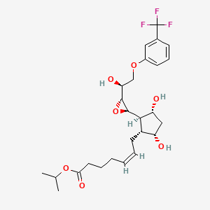 Chemical structure of 13(R),14(R)-epoxy Fluprostenol isopropyl ester