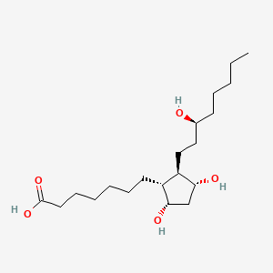 Chemical structure of 13,14-dihydro Prostaglandin F1α