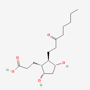 Chemical structure of 13,14-dihydro-15-keto-tetranor Prostaglandin F1α