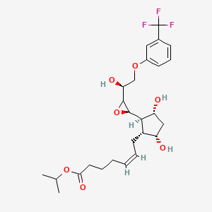 Chemical structure of 13,14-epoxy Fluprostenol isopropyl ester
