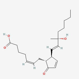 Chemical structure of 15(R)-15-methyl Prostaglandin A2