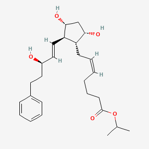 Chemical structure of 15(R)-17-phenyl trinor Prostaglandin F2α isopropyl ester