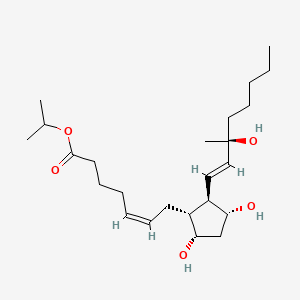 Chemical structure of 15(S)-15-methyl Prostaglandin F2α isopropyl ester