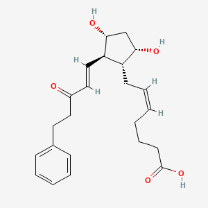 Chemical structure of 15-keto-17-phenyl trinor Prostaglandin F2α