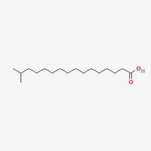Chemical structure of 15-methyl Palmitic Acid