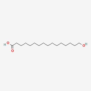Chemical structure of 16-Hydroxyhexadecanoic acid
