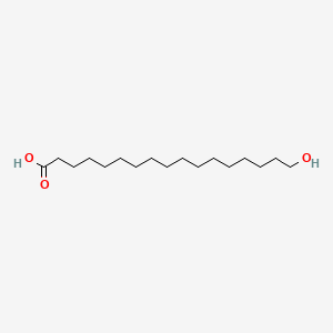 Chemical structure of 17-hydroxy Heptadecanoic Acid