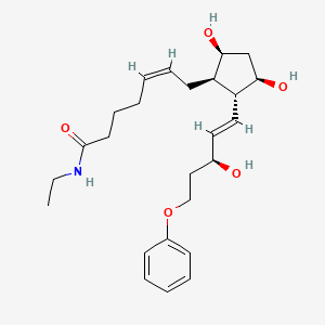 Chemical structure of 17-phenoxy trinor Prostaglandin F2α ethyl amide